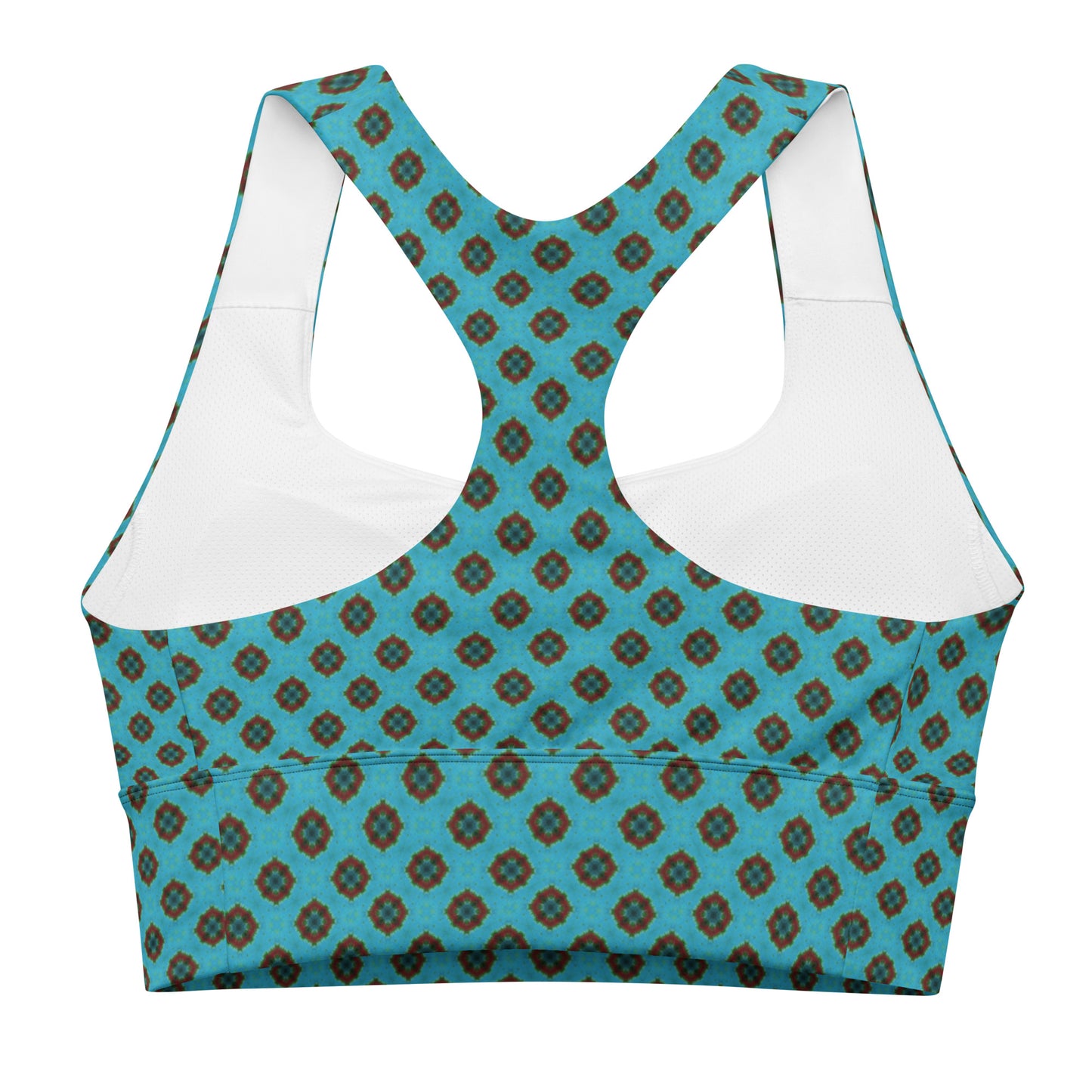 Activewear Crop Sports Top - Blue K print